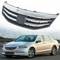 Solid Spare For 2011 2012 Honda Accord Chrome Radiator Bumper Grille Front Upper Grill