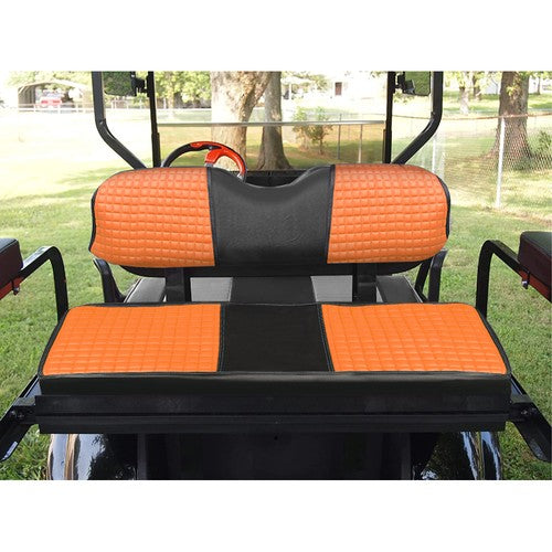 Solid Spare Front&Rear Seat Covers Fits For Yamaha Drive/Drive 2 2007-UP Golf Cart-Orange