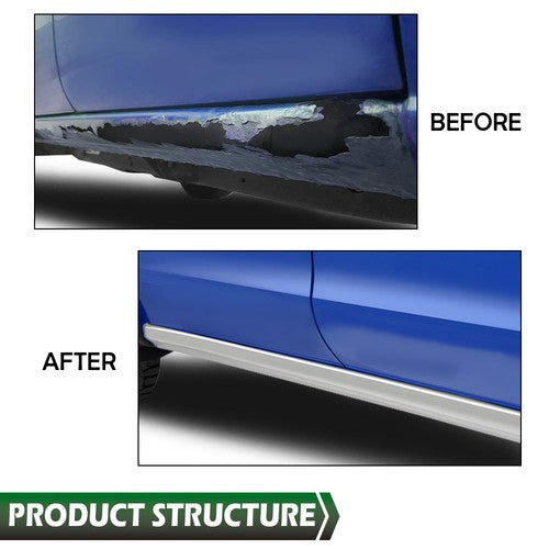 Solid Spare Rocker Panels Fit For 2014-2018 Chevrolet Silverado Extended Cab 4 Door PAIR