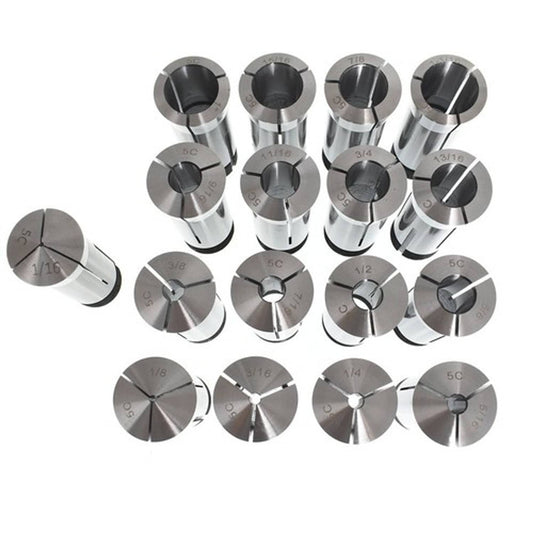 Solid Spare NEW 17 PK 1/16 - 1-1/16" 5C Round Collet Set By 16th Harden 0006" TIR