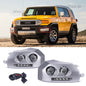 For 2007-14 Toyota Fj Cruiser Chrome LED Bumper Fog Light DRL W/Wiring+Bulbs 2pc