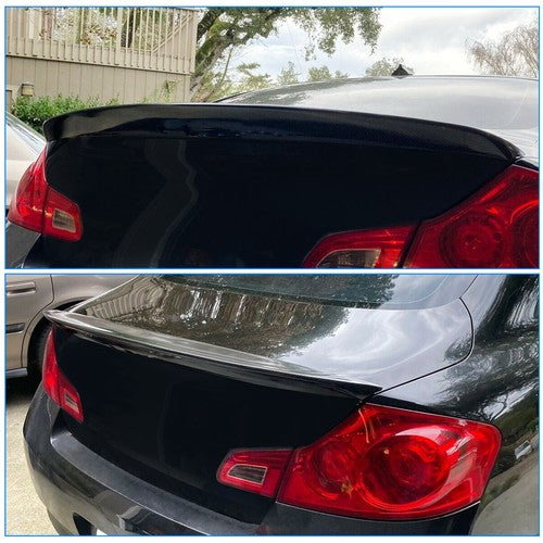 Solid Spare For Infiniti G25 G35 G37 Q40 07-15 2010 JDM Rear Trunk Wing Spoiler Carbon Look