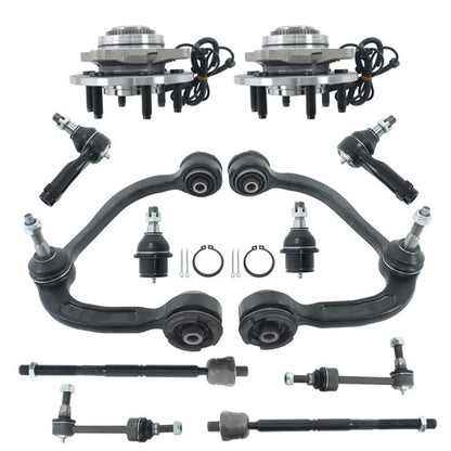 Solid Spare Front Control Arm Ball Joint Tie Rod End Sway Bar For Ford F-150 2004-2005 12Pc