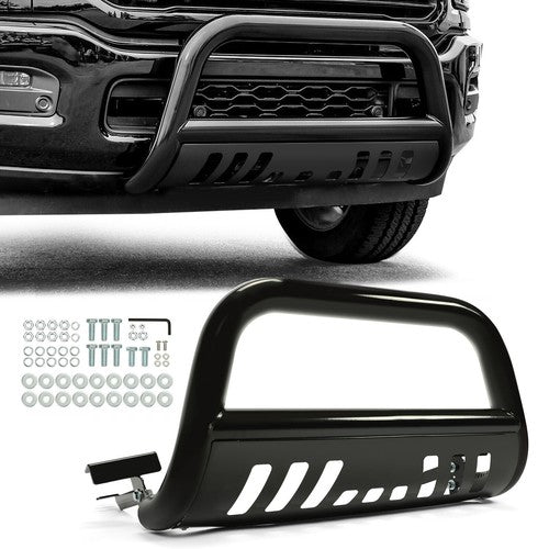 Solid Spare For 2009-2023 Dodge Ram 1500 Brush Bull Bar Push Front Bumper Grille Guard