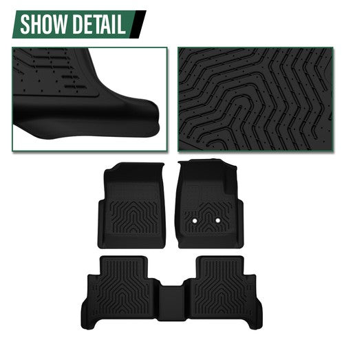 Solid Spare Fit For 15-22 Chevy Colorado GMC Canyon All Weather Floor Mats TPE Liners