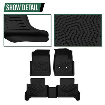 Solid Spare Fit For 15-22 Chevy Colorado GMC Canyon All Weather Floor Mats TPE Liners