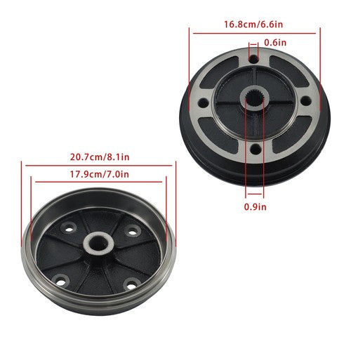 Solid Spare For Kawasaki Mule 2500 2510 2520 1994-2000 41038-1226 Rear Brake Drum New