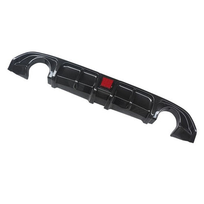 Carbon Style Rear Bumper Diffuser Lip For Infiniti Q60 2017-2022 W/LED Light