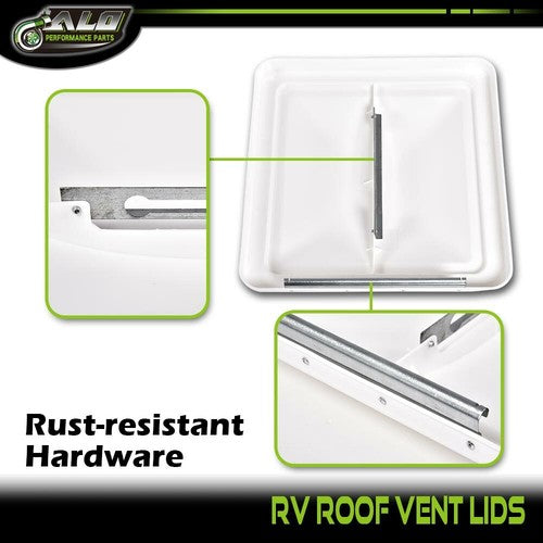 Solid Spare 2pcs White 14" x 14" Replacement Roof Vent Cover Camper RV Trailer Ventline