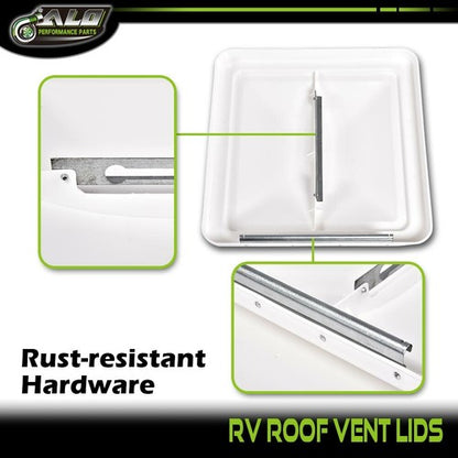 Solid Spare 2pcs White 14" x 14" Replacement Roof Vent Cover Camper RV Trailer Ventline