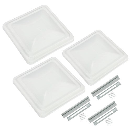 Solid Spare 3Pcs Fit For 14" x 14" Roof Vent Cover Camper RV Trailer Ventline White