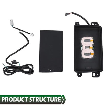 Solid Spare Fit For 2009-2014 Ford F150 Truck Center Console Wireless Phone Charging Pad Kit