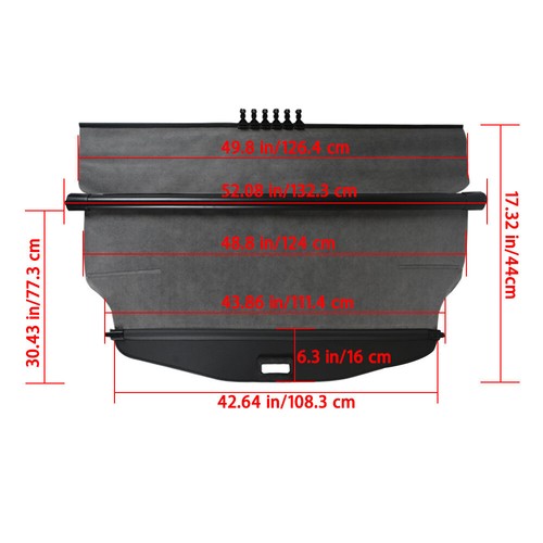 Solid Spare Rear Cargo Cover Security Trunk Shielding For Chevrolet Equinox 2010-2016 2017