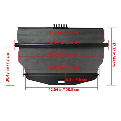 Solid Spare Rear Cargo Cover Security Trunk Shielding For Chevrolet Equinox 2010-2016 2017