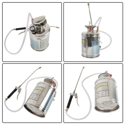 Solid Spare 1 Gallon 4L Pump Sprayer w/ 3ft Reinforced Hose Stainless Steel Sprayer