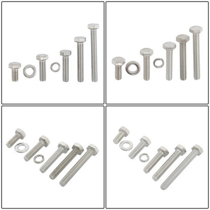 Solid Spare 1640PCS M4 M5 M6 Heavy Duty Bolts and Nuts Flat & Lock Washers Assortment Kit