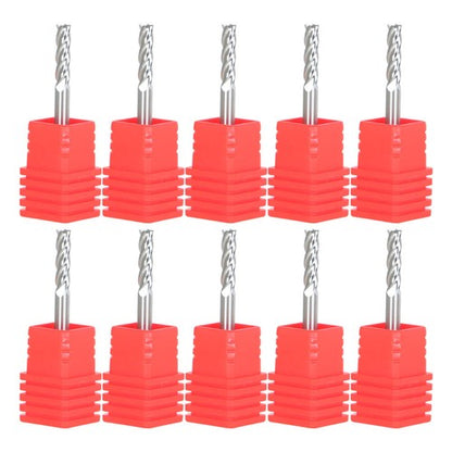Solid Spare 10 PCS 1/8" Diameter 4 Flute 1-1/2" Overall Length Carbide Square End Mill USA