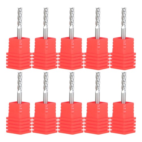 Solid Spare 10 PCS 1/8" Diameter 4 Flute 1-1/2" Overall Length Carbide Square End Mill USA
