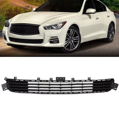 Fit 2014 2015 2016 2017 Infiniti Q50 Front Bumper Lower Grille Matte Black 14-17