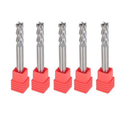 Solid Spare 5 PCS 1/4" 4 Flute Carbide End Mill 3/4" Length Cut 2-1/2" Full Length