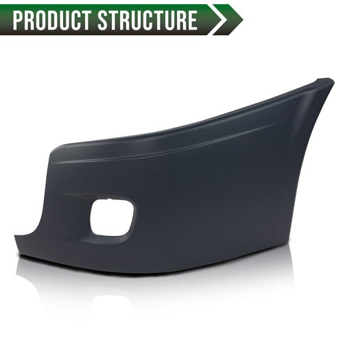 Solid Spare Fit For 2008-2017 Freightliner Cascadia Front Bumper End Cover Left Driver Side