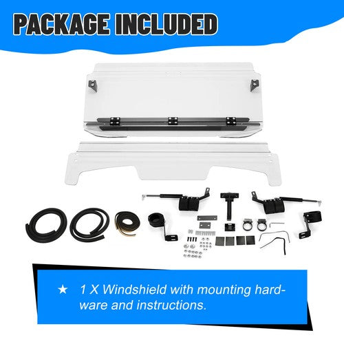 Solid Spare Scratch Resistant Flip Windshield For Polaris RZR XP Turbo S/ 2019+ XP 4 Turbo S