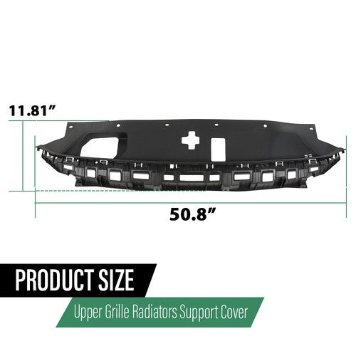 Solid Spare Upper Radiator Support Cover Fit For 19-20 Hyundai Santa Fe Accessory Black