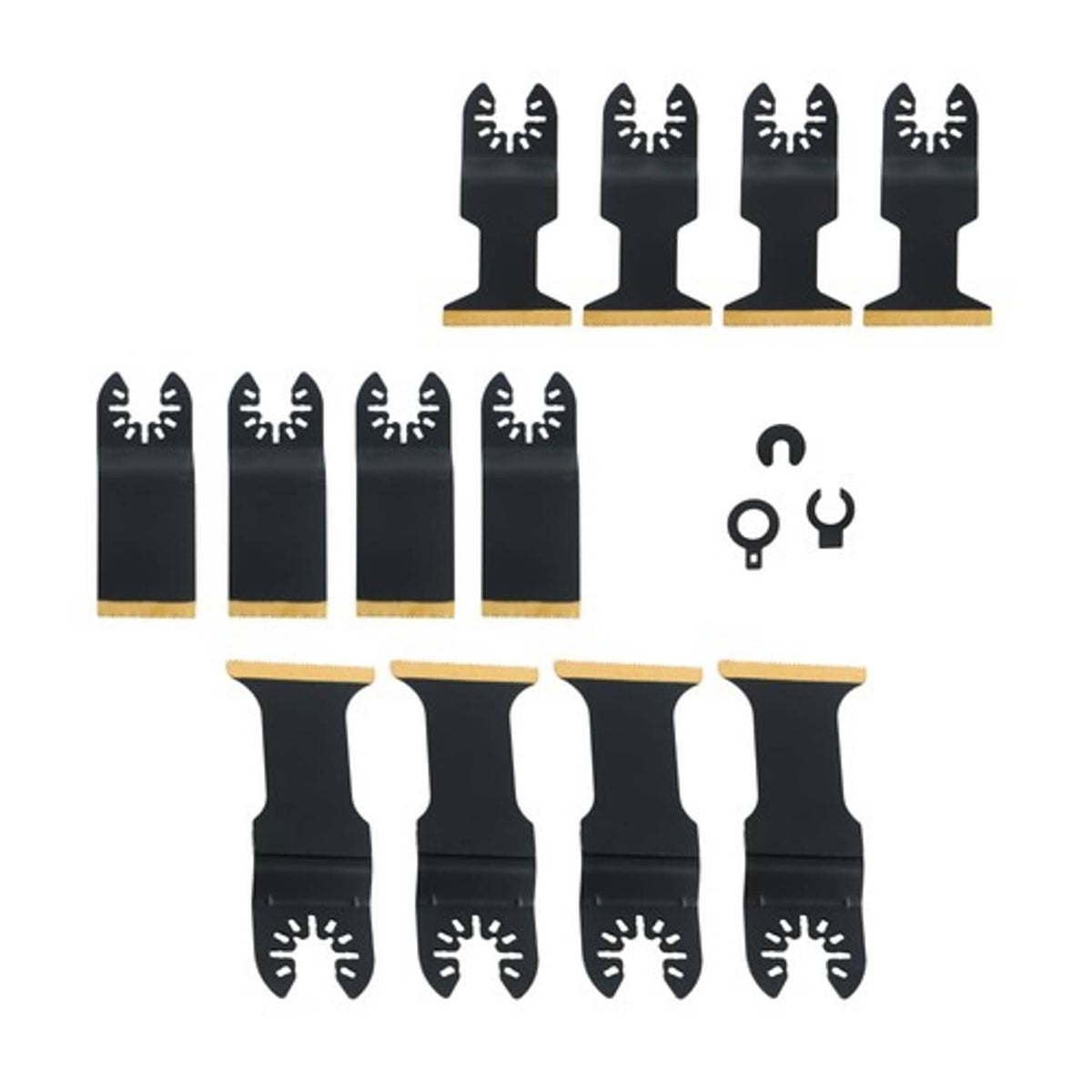 Solid Spare Oscillating Saw Blades for Metal Wood Plastic Cuts 12 Pcs Titanium