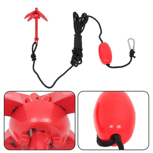 Solid Spare 2× Red New Marine Kayak Folding Anchor Kit 1.5Lb Fit For PWC Canoe Jet Ski