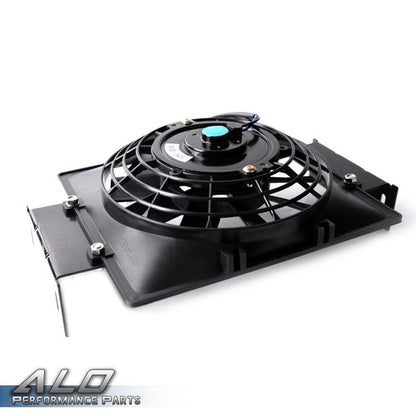 Solid Spare New Universal 12V 7" Pull Push Electric Engine Slim Oil Cooling Fan 2pcs