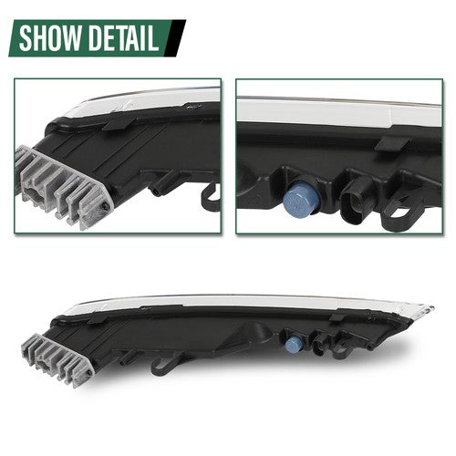 Solid Spare LED DRL Fog Lights Daytime Running Lamps Fit For 2015-2018 Porsche Cayenne 958
