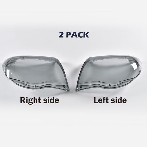 Solid Spare Fit For 05-11 Toyota Tacoma Smoke Headlight Headlamp Replacement Lens Left+Right