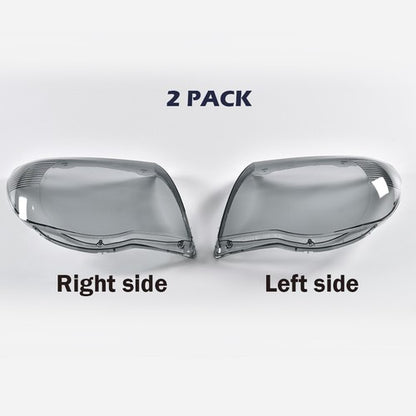 Solid Spare Fit For 05-11 Toyota Tacoma Smoke Headlight Headlamp Replacement Lens Left+Right