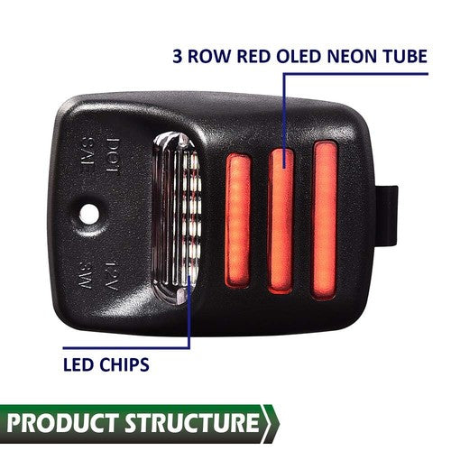 Solid Spare Fit For 05-2015 Toyota Tacoma/00-13 Tundra LED Rear Bumper License Plate Lights