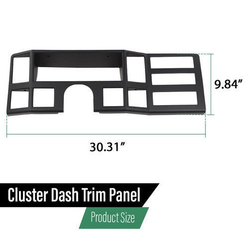 Solid Spare Fit For 84-1996 Jeep Cherokee XJ Comanche Dash Radio Bezel Instrument Trim Black