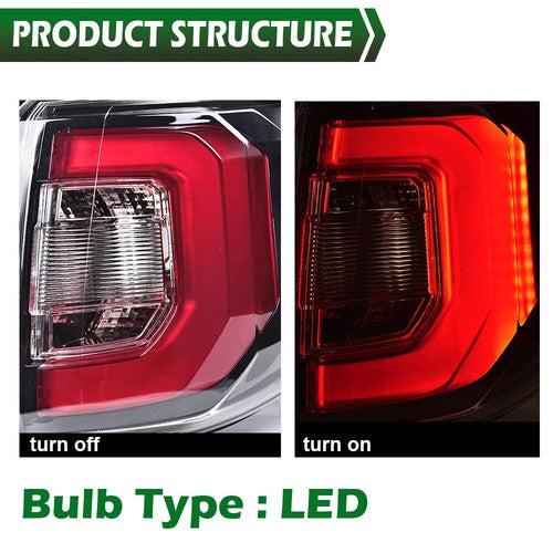 Solid Spare Tail Light Fit For GMC 2013-2016 Acadia Taillamp Brake Lamps RH Passenger Side