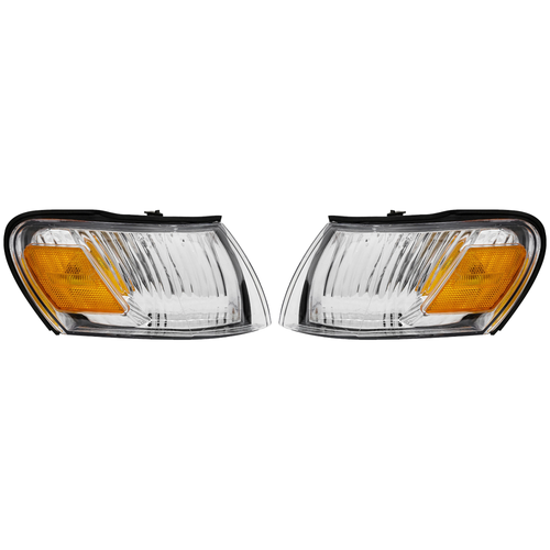 JDM Chrome Headlights w/Turn Signal Corner Lights For 1993-1997 Toyota Corolla