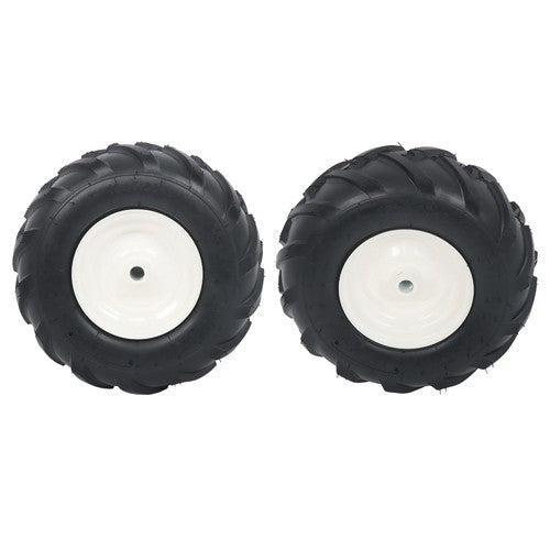 Solid Spare Lawn Mower Tire and Wheels 1 Pair 13"×5.00-6 Flat Free W/3/4'inch Axle Diameter