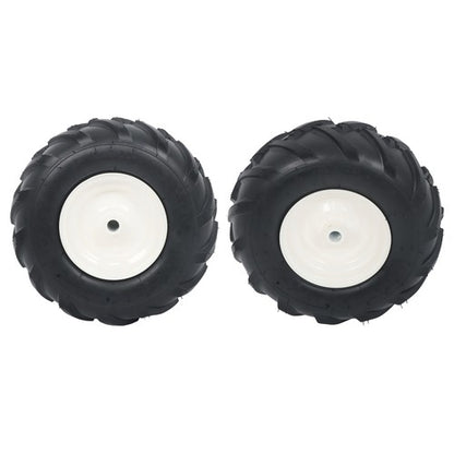 Solid Spare Lawn Mower Tire and Wheels 1 Pair 13"×5.00-6 Flat Free W/3/4'inch Axle Diameter