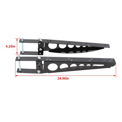 Solid Spare Pair RV 4" Square Rear Bumper Mounting Cargo Carrier Box Support Arms Bracket