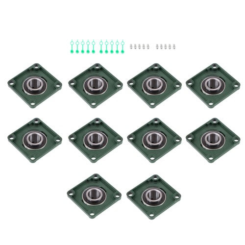 Solid Spare UCF208-24 1-1/2" Bore 10PCS Pillow Block Flange Bearing 4 Bolt Self-Alignment
