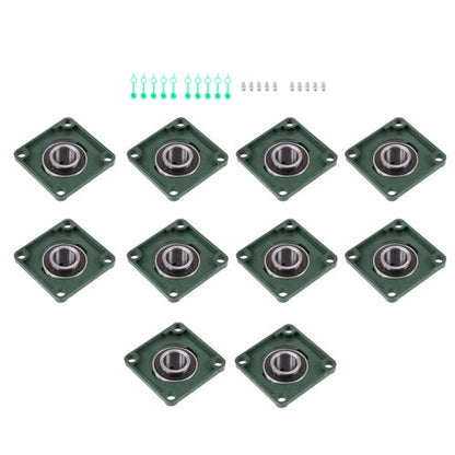Solid Spare UCF208-24 1-1/2" Bore 10PCS Pillow Block Flange Bearing 4 Bolt Self-Alignment