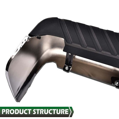 Solid Spare Fit For 2009-2014 Ford F150 Truck Chrome Complete Rear Steel Bumper Assembly