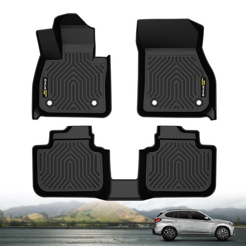 Solid Spare TPE Floor Mats Fit For 2016-2022 BMW X1 F48 All Weather Protection Liners