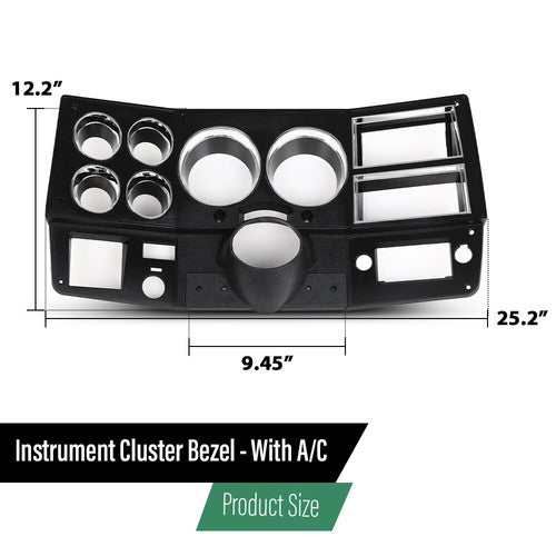 Solid Spare Fit For Chevrolet GMC Truck 1981-1983 Dash Bezel W/ A/C W/ Lower Column Cover