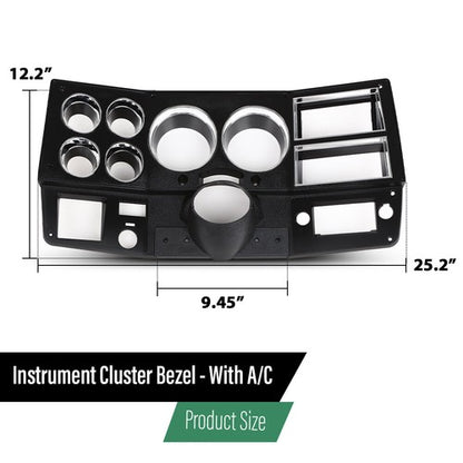 Solid Spare Fit For Chevrolet GMC Truck 1981-1983 Dash Bezel W/ A/C W/ Lower Column Cover