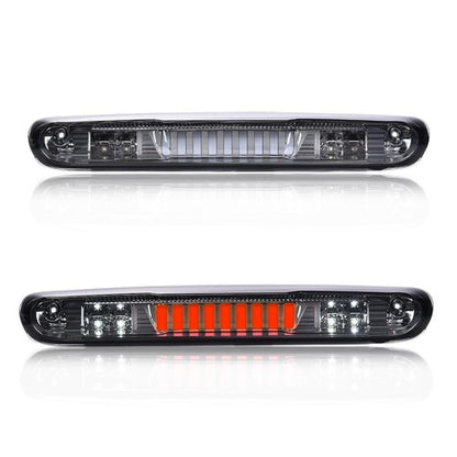 Solid Spare Fit For 2007-2014 Silverado Sierra Smoke/Chrome LED Third Brake Light Cargo Lamp