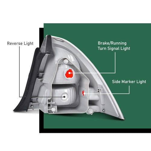 Solid Spare Fit For 2006-2009 Ford Fusion Tail Light Brake Lamp Left Driver Side FO2818123