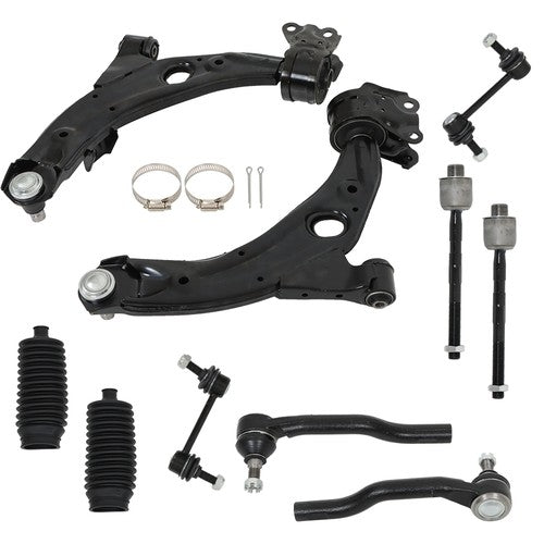 Solid Spare EV800576 Front Lower Control Arms Tierods Sway Bar Links For Lincoln 2007-2014