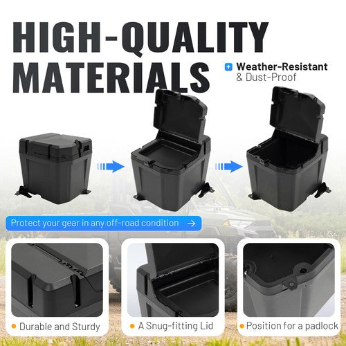 Solid Spare Under Seat Storage Box Double-decker For 2018-23 Polaris Ranger XP 1000 #2882910